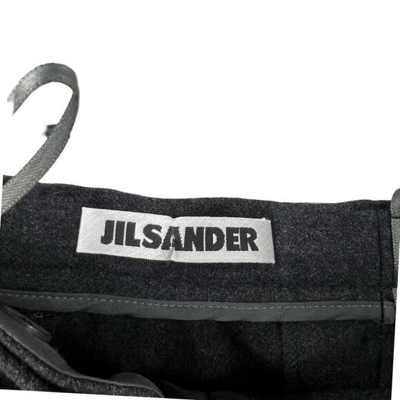 Jil Sander Wool High Rise Straight Leg Trousers Sz 12 - Picture 3 of 5